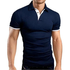 Men's Polo Shirt Summer Casual T Shirt Versatile Loose Lapel Lightweight Fashion Short Sleeve