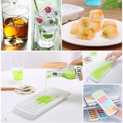 12/48/60 Grids Ice Cube Tray Plastic Ice Cube Maker Sphere Mold for Cocktail Juice Whiskey Ice Cube Tray With Lid Kitchen Tool