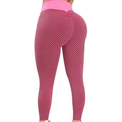 Women's Clothing Honeycomb Slim-fit Yoga High Waist Butt-lifting Base Trendy High Waist Sweatpants Trousers