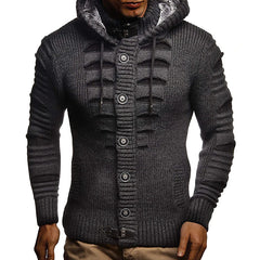 Men Hooded Cardigan Sweater Men's Sweaters Jumper Jacket