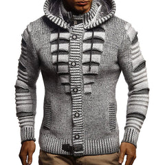 Men Hooded Cardigan Sweater Men's Sweaters Jumper Jacket