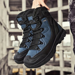 Durable Military Style High Top Boots for Men - Comfy, Non-Slip, and Perfect for Outdoor Activities