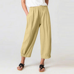 Women's Capri Yoga Pants Wide Leg Loose Comfy Lounge Capris Sweatpants with Pockets