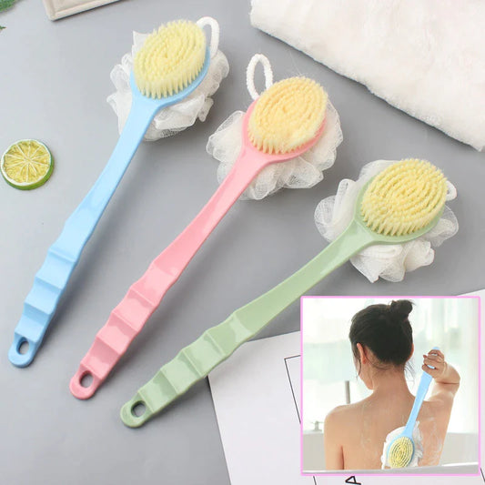 For daily use in home bathroom - long handle back rub with bath flower bath brush