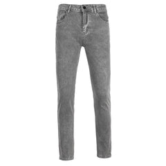 European and American Men's Elastic Tight-fitting Jeans With Little Feet Are Classic Tricolor