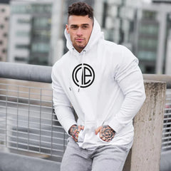 Men's Printed Hoodie Sports Running Fitness Top