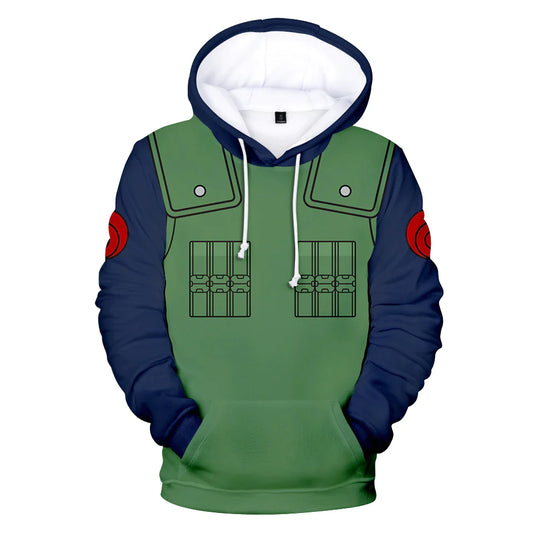 Naruto Character 3D Digital Print Hooded Sweatshirt