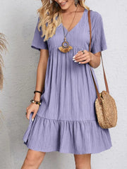 Women's Summer Loose Casual Short-sleeved Corset Elegant Dress