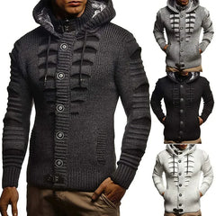 Men Hooded Cardigan Sweater Men's Sweaters Jumper Jacket