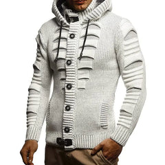 Men Hooded Cardigan Sweater Men's Sweaters Jumper Jacket