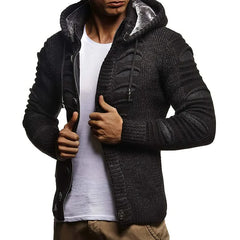 Men Hooded Cardigan Sweater Men's Sweaters Jumper Jacket