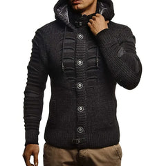 Men Hooded Cardigan Sweater Men's Sweaters Jumper Jacket