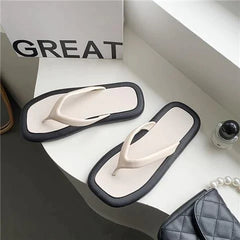 Fashionable PVC French Style Flat Slippers for Women