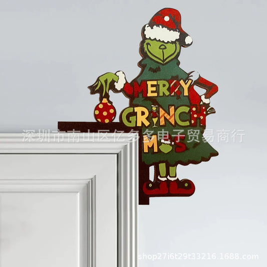 Christmas Wooden Corner Door Frame Christmas Wooden Decorations