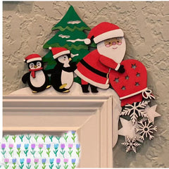 Christmas Wooden Corner Door Frame Christmas Wooden Decorations