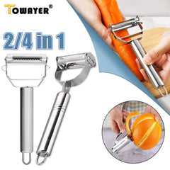 New Stainless Steel Multi-function Peeler Slicer Vegetable Fruit Potato Cucumber Grater Portable Sharp Kitchen Accessories Tool