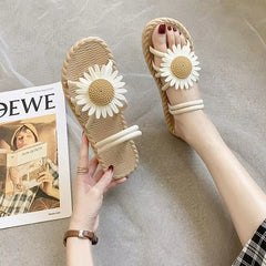 Fashionable PVC French Style Flat Slippers for Women