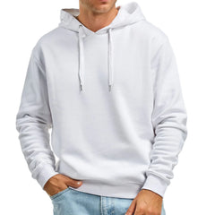 Men's Solid Color Hooded Sports Casual Pullover Sweatshirt