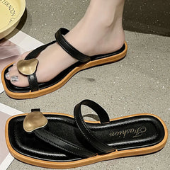 Fashionable PVC French Style Flat Slippers for Women