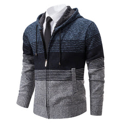 Men's Cardigan Sweater with Added Lining