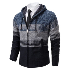 Men's Cardigan Sweater with Added Lining