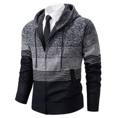 Men's Cardigan Sweater with Added Lining