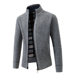 M.O.I Men's thickened zipper cardigan loose casual sweater