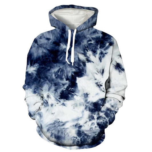 M.O.I Men's Hoodie Pullover Hoodie Sweatshirt Green Blue Purple Pink Yellow Hooded Graphic Tie Dye Front Pocket Print Daily Weekend Streetwear 3D Print Streetwear Designer Casual Spring & Fall Clothing