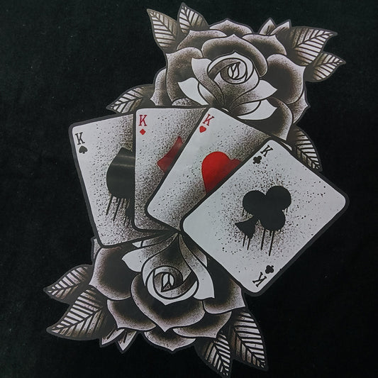 Men Playing Card Print Tee