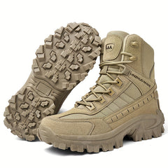 Durable and Comfy Men's High Top Hiking Shoes with Side Zipper - Perfect for Outdoor Activities