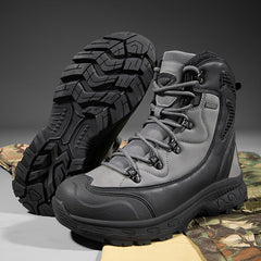 Durable Military Style High Top Boots for Men - Comfy, Non-Slip, and Perfect for Outdoor Activities