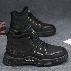 Men's Sturdy Work Boots Lace-up Boots - Comfortable And Breathable