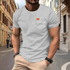 Men's casual plus-size solid color T-shirt