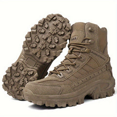 Durable and Comfy Men's High Top Hiking Shoes with Side Zipper - Perfect for Outdoor Activities