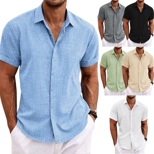 Men's Linen Casual Solid Color Shirt