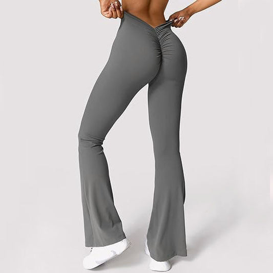 Women's 2024 Trendy Yoga Bell Bottoms Fitness Sports Wide Leg Pants