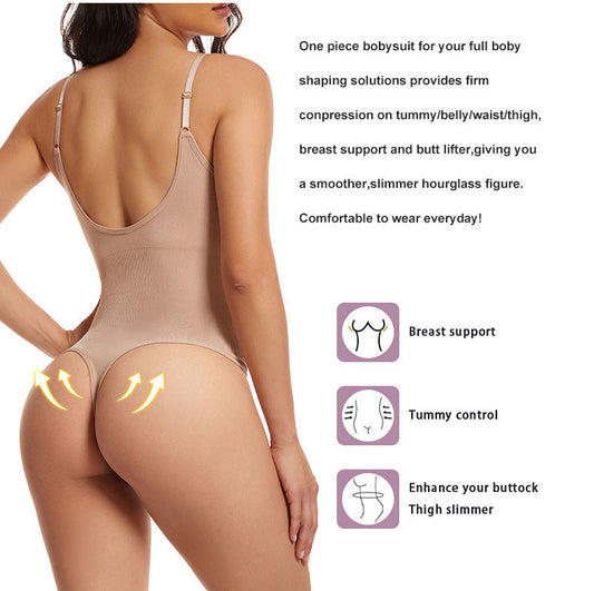 Women's Butt Lifting Tummy Control Thong Bodysuit