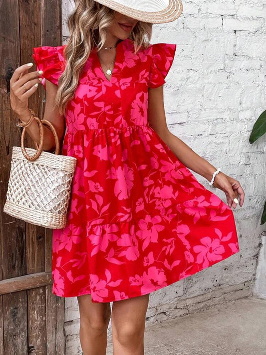 Women's Trendy Floral Short Dress