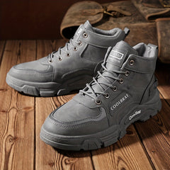 Men's Sturdy Work Boots Lace-up Boots - Comfortable And Breathable