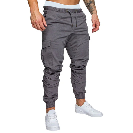 Casual Elastic Waist Drawstring Cargo Pants