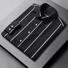 Fitting Men's Stripe Male Simple Elegant Business Shirt