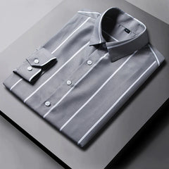 Fitting Men's Stripe Male Simple Elegant Business Shirt