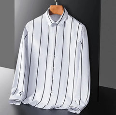 Fitting Men's Stripe Male Simple Elegant Business Shirt