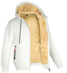 Fleece-Hoodie-Sherpa-Jacke für Herren