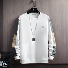 Men's Sweater Leisure Time Loose-fit Embroidery Thread Sports Round Neck Primer Inner Shirt Clothing