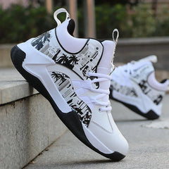 Men's Trendy High-Top Sneakers for Basketball and Running