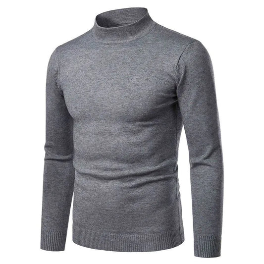 Men's Casual Fit Turtleneck Ribbed Knitted Pullover Sweater Thermal Warm Basic Tops