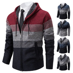 Men's Cardigan Sweater with Added Lining