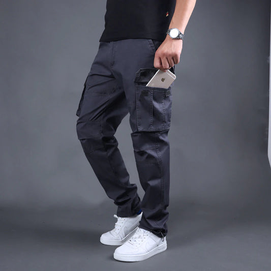 Men's Leisure Plus Size Solid Color Outdoor Sports Trousers