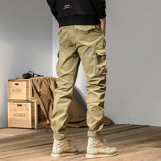 Men's Cotton Cargo Pants with Slight Stretch